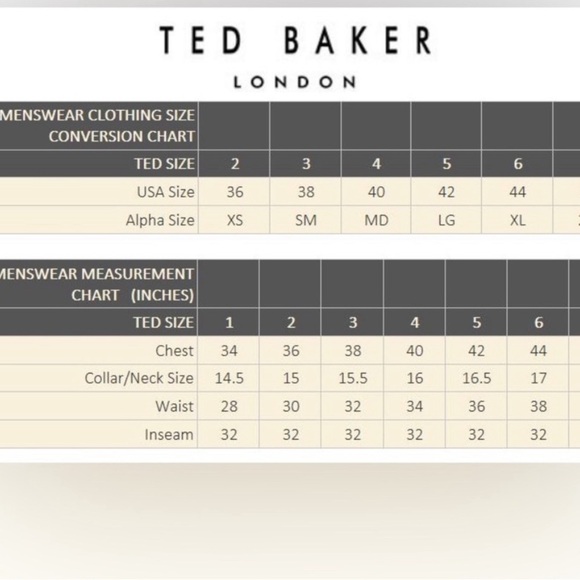 TED BAKER LONDON men’s Shuger Slim Fit Stretch Button-Up Shirt size 6 or XL - Picture 8 of 9